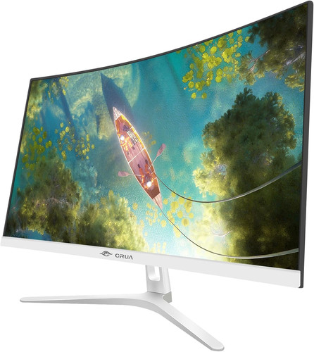 Curved white monitor - 27", monitor,